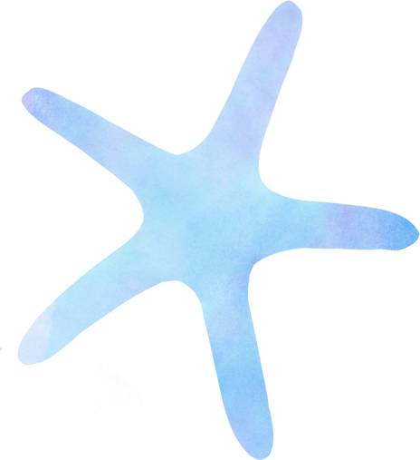 Watercolor Starfish Silhouette